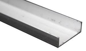 					    						  	Perfil guia U de alumínio pra divisória 
					  	